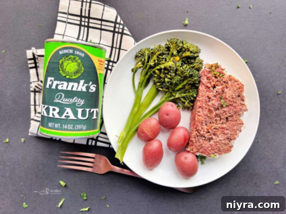 Reuben Meatloaf with Swiss Cheese Sauce