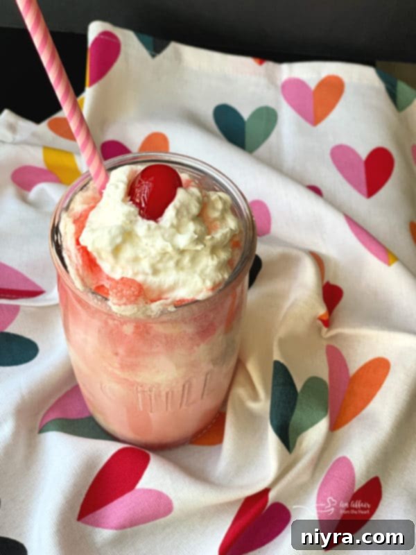 Sparkling Shirley Temple Float 2 Shirley Temple Float with cherry on top