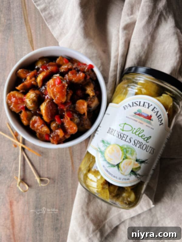 Jars of Paisley Farm Dilled Brussels Sprouts