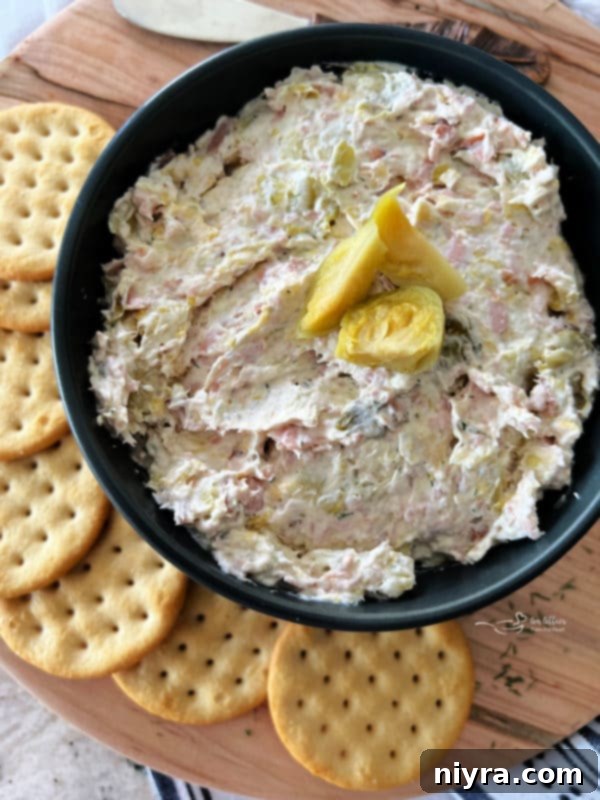 Dilled Brussels Sprouts Dip pictured with crackers and vegetables