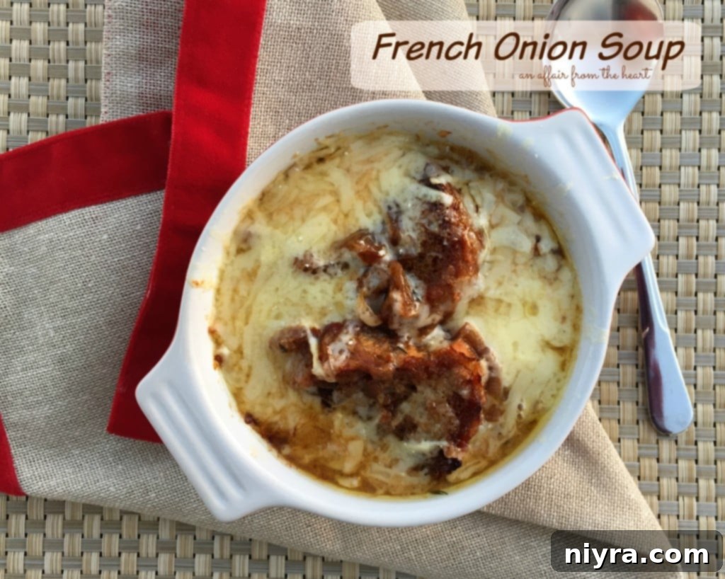 French Onion Soup served in a classic crock