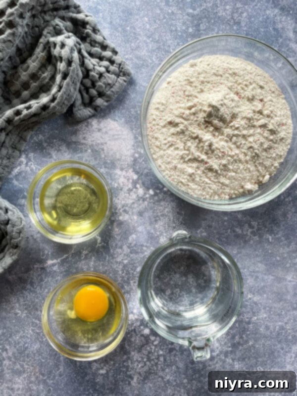 Ingredients laid out for baking strawberry lemonade donuts.