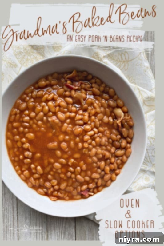 Grandma's Baked Beans (Pork n Beans) OVen or Slow Cooker methods