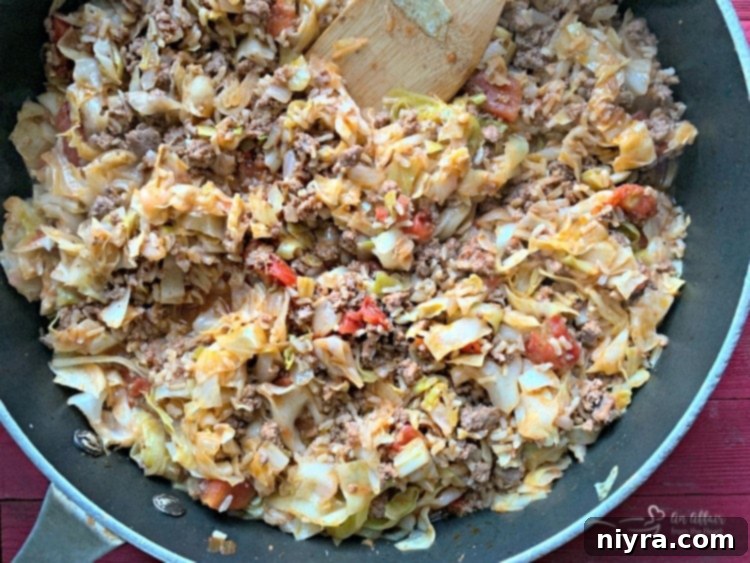 Unstuffed Cabbage Roll Skillet