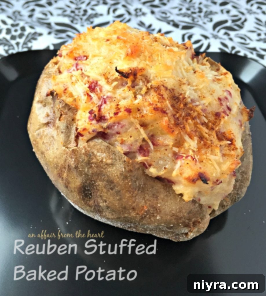 Reuben Stuffed Baked Potato