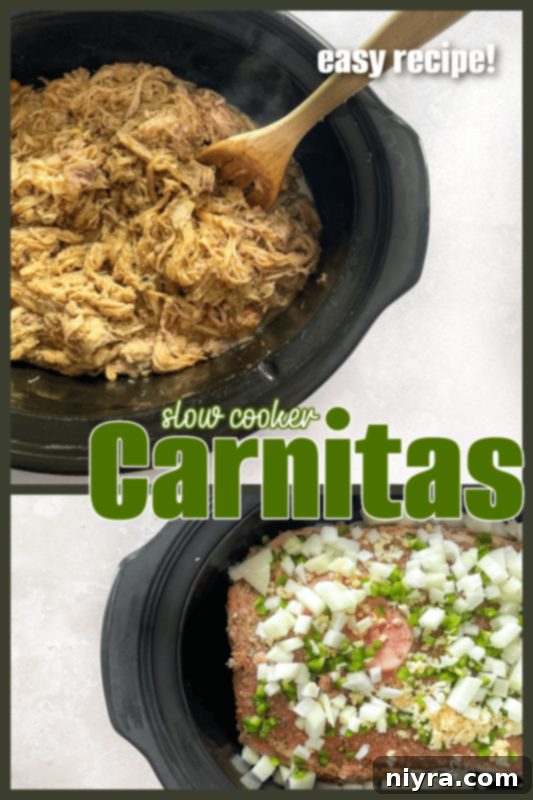A serving of crispy slow cooker carnitas with lime and cilantro