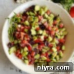 Refreshing Greek Cucumber Salad 15 Top view of cucumber Greek