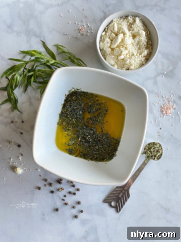 Refreshing Greek Cucumber Salad 6 One bowl of vinegar with tarragon