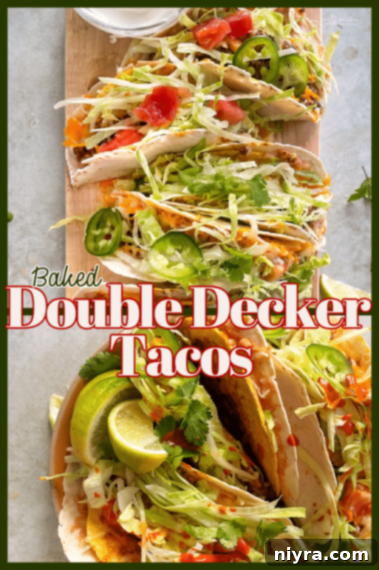Double Decker Tacos on a platter, ready to be served