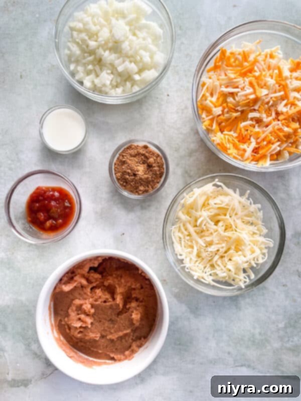A close-up of a single Baked Double Decker Taco with toppings