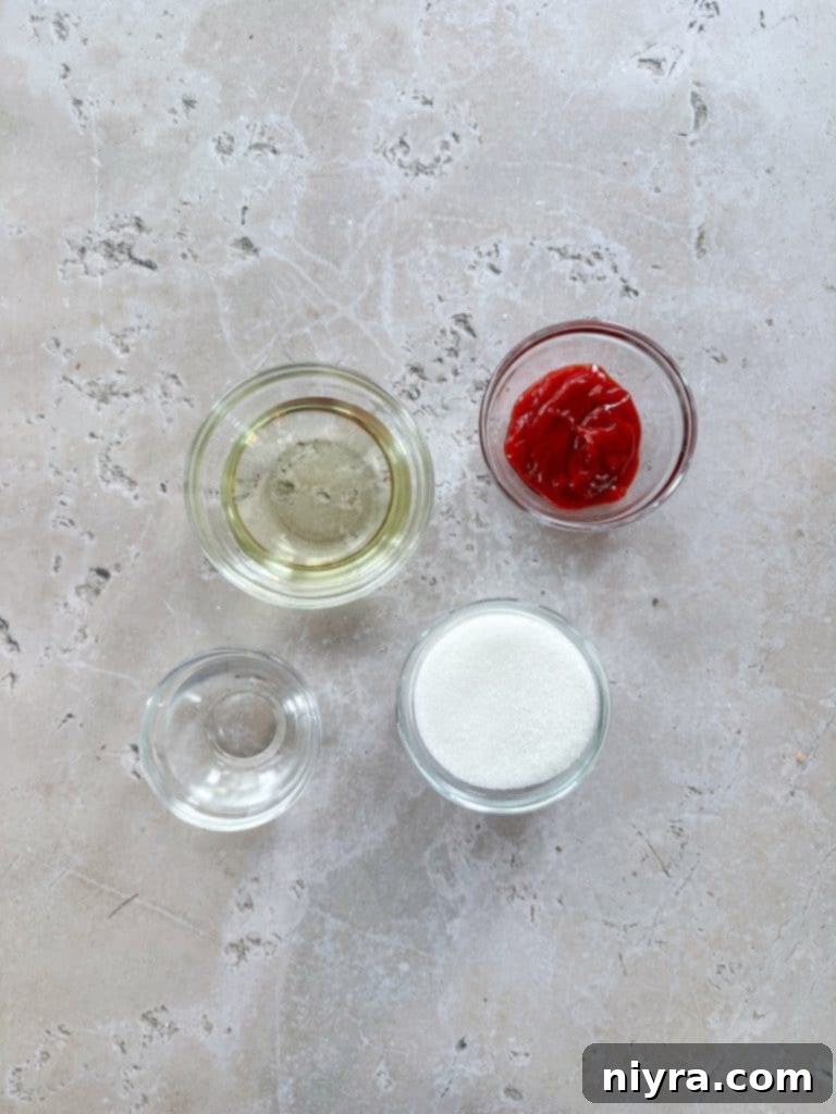 The sweet marinade for vegetables in a glass jar.