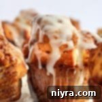 Close up of Toffee Monkey Bread Muffins