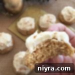 Spiced Eggnog Glazed Gems 2 Close up of Frosted Eggnog Cookie with a bite out of it