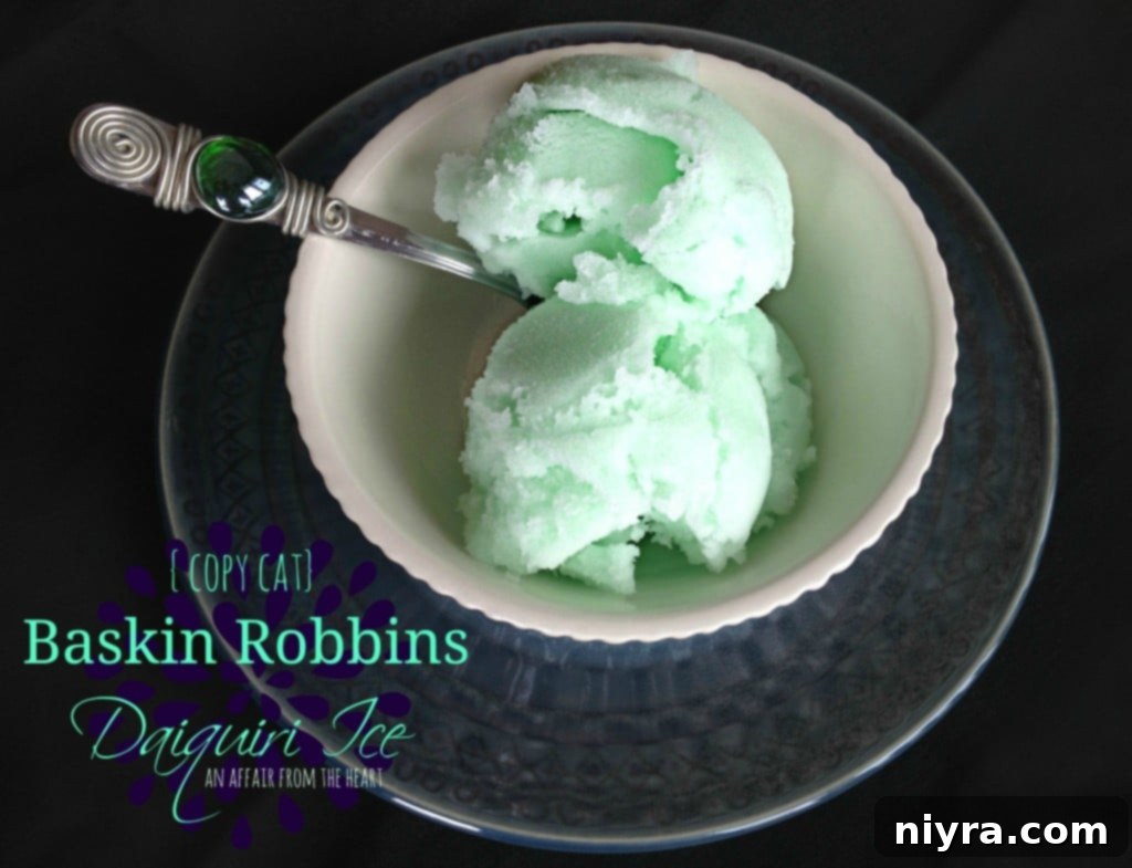 2015's Most Crave-Worthy Sweet Recipes 11 Refreshing Copy Cat Baskin Robbins Daiquiri Ice recipe.