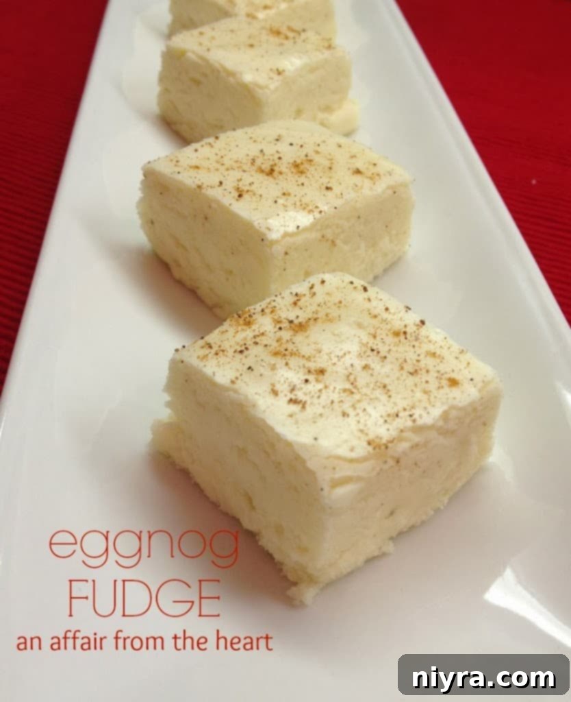 2015's Most Crave-Worthy Sweet Recipes 7 Rich and creamy Eggnog Fudge, perfect for holiday treats.