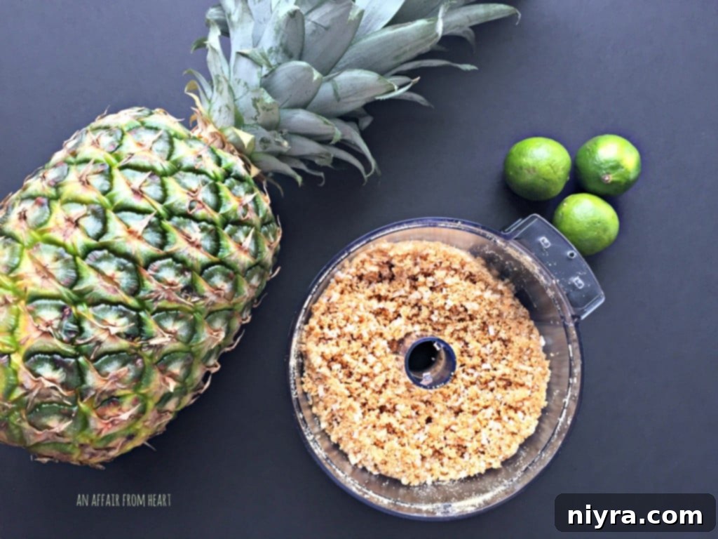 Ingredients for Pina Colada Cheesecake Shooters, featuring Zing