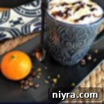 Golden Hour Mocha 8 Orange Mocha Latte side view