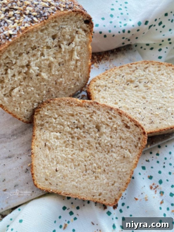 Everything Sauerkraut Bread sliced