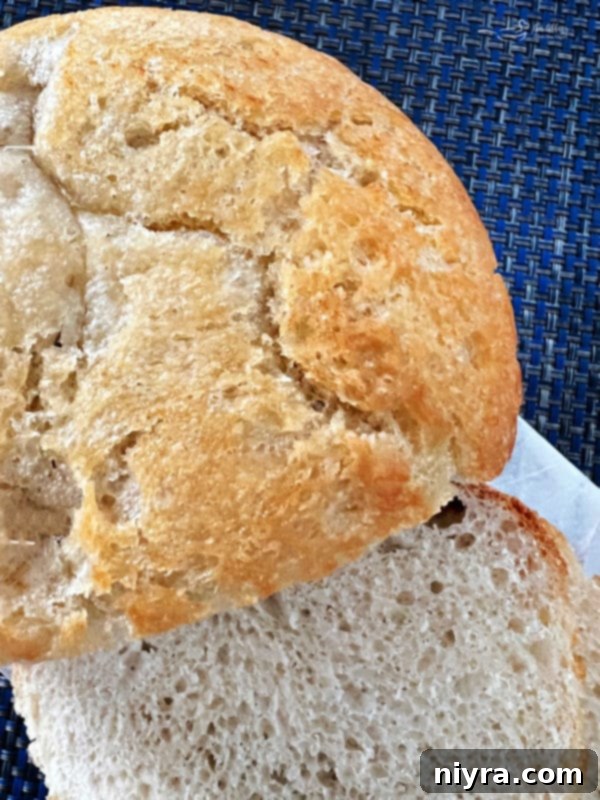top view of peasant bread 