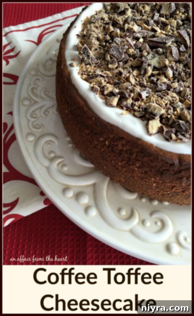 Coffee Toffee Cheesecake - An Affair from the Heart