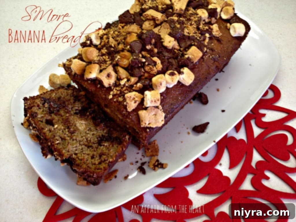 Ingredients laid out for baking S'mores Banana Bread