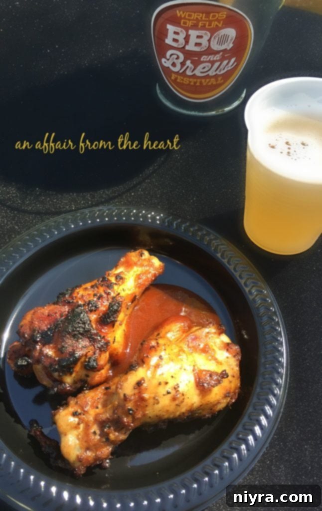 Grill Obsession 6 BBQ Spiced Chicken Wings paired with craft beer