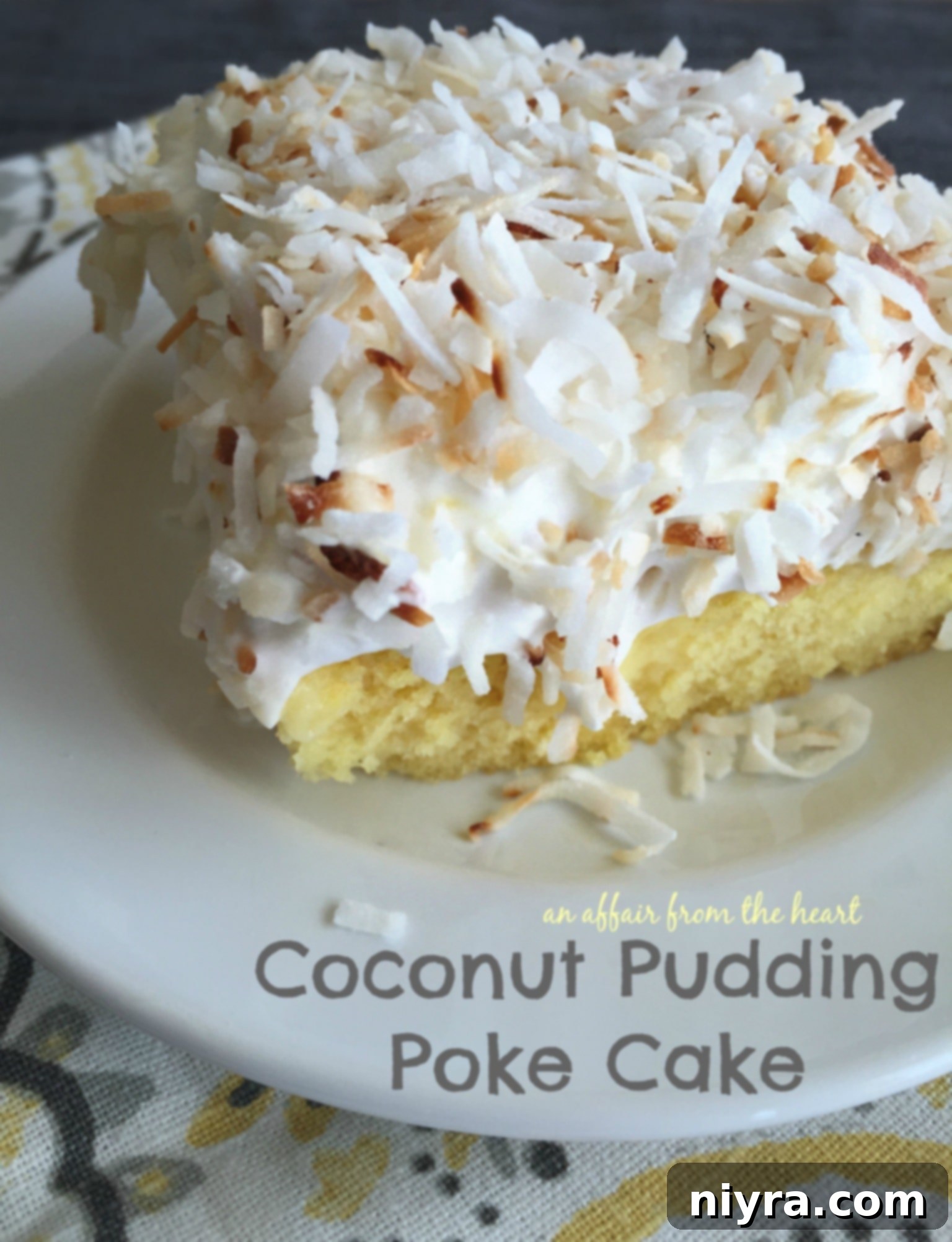Coconut Pudding Poke Cake
