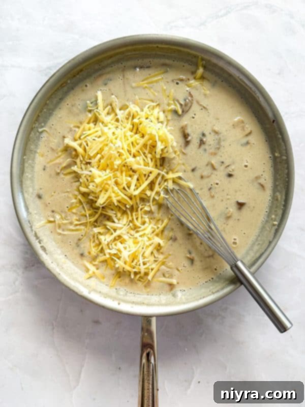 Whisking sauce ingredients