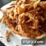 close up of Homemade Onion Strings