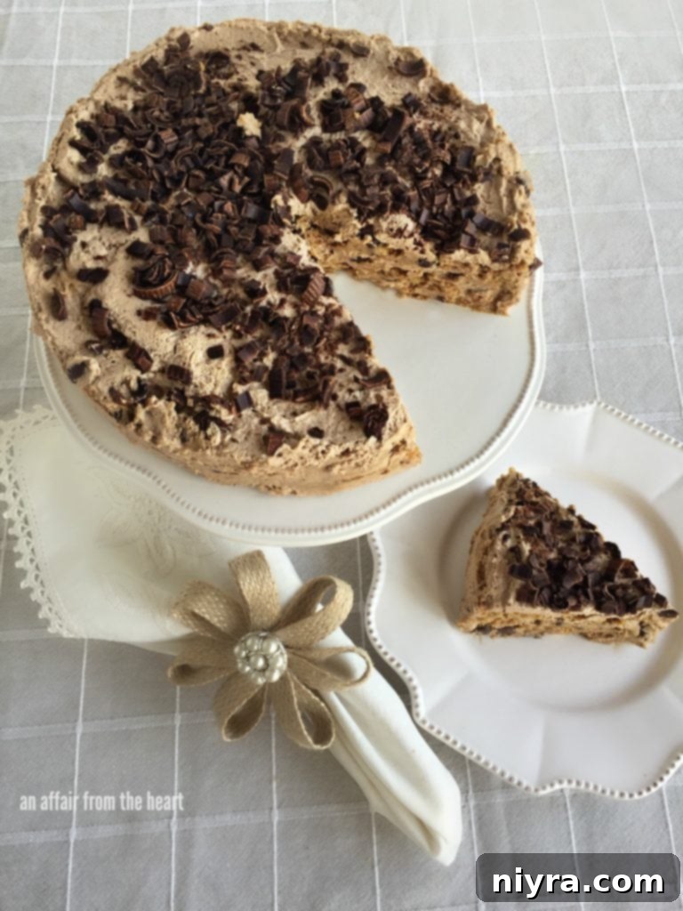 Mocha Chocolate Chip Icebox Delight 2 Mocha Chocolate Chip Icebox Cake - Decadent Layers