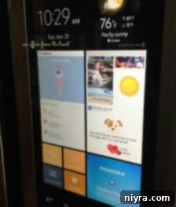 Mocha Chocolate Chip Icebox Delight 5 Samsung Family Hub Customizable Screen with Personal Photos