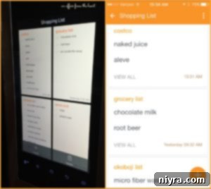 Mocha Chocolate Chip Icebox Delight 9 Samsung Family Hub Digital Shopping List on Screen