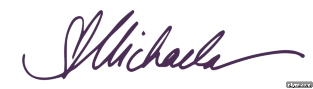 Author's signature, Michaela