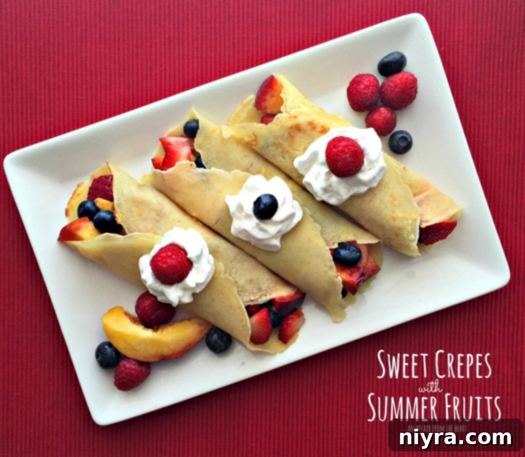 Sweet Crepes with Summer Fruits