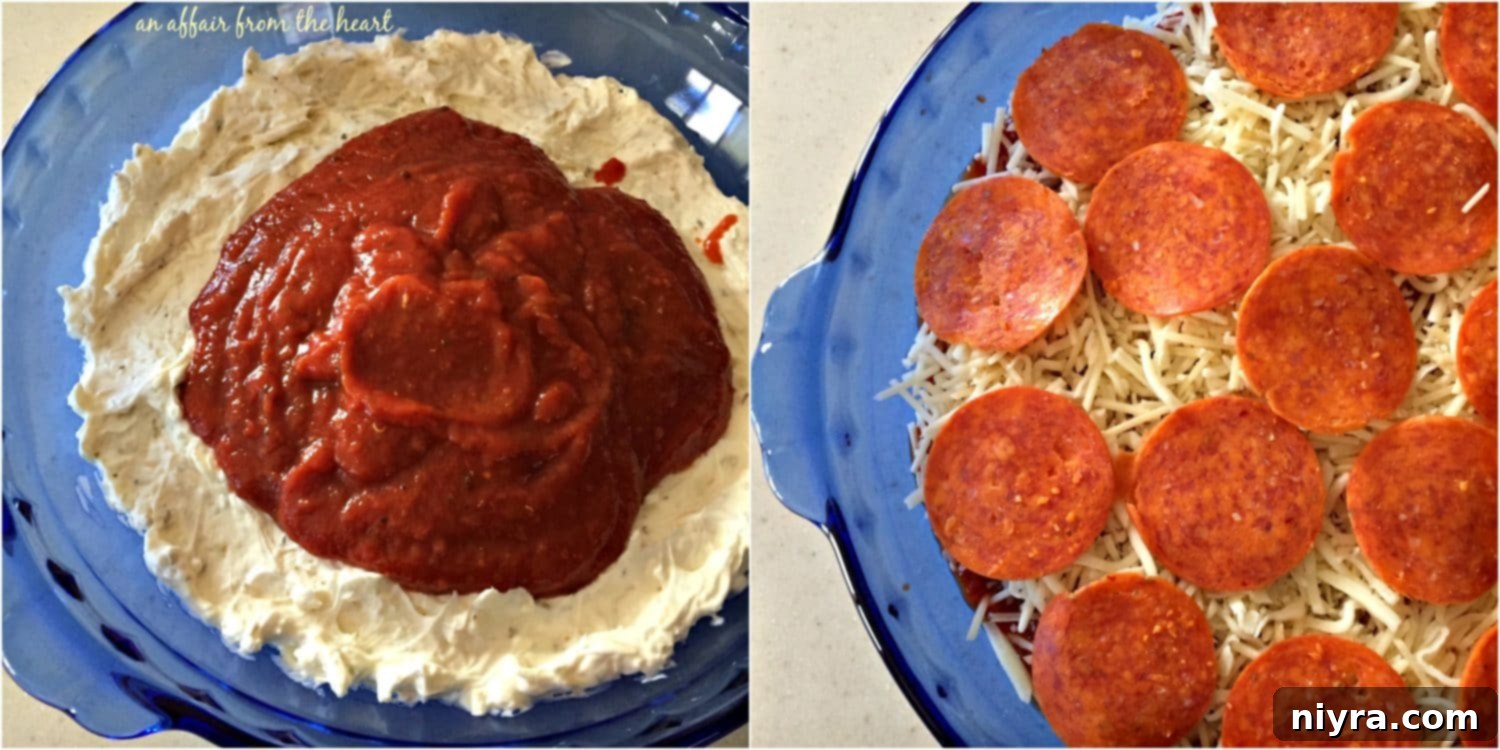 Pizza Dip Preparation Steps