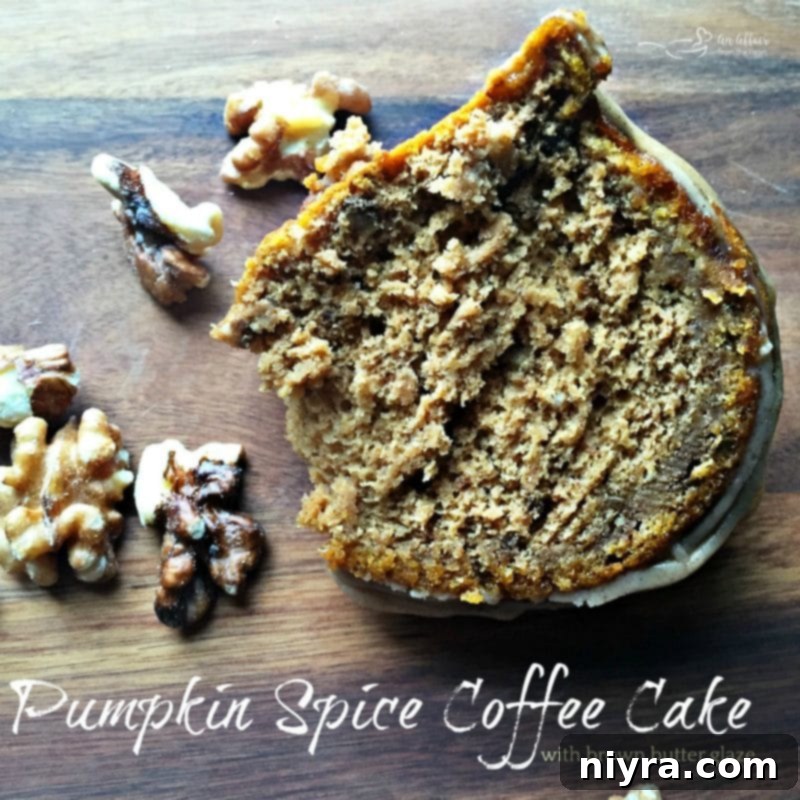 Pumpkin Spiced Coffee Cake with Brown Butter Glaze promotional image