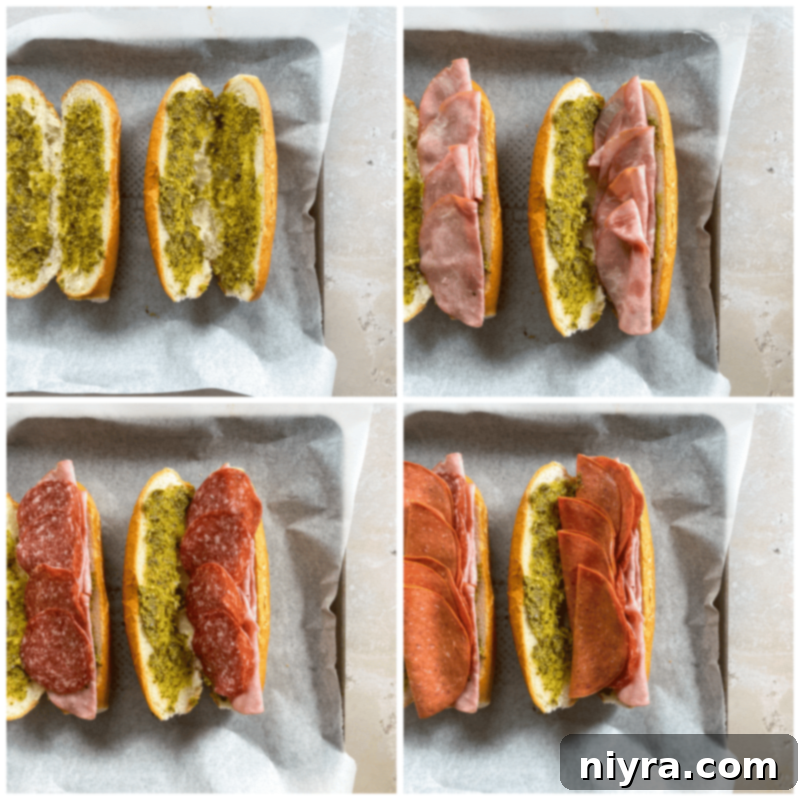 Image showing the process of assembling the sandwiches