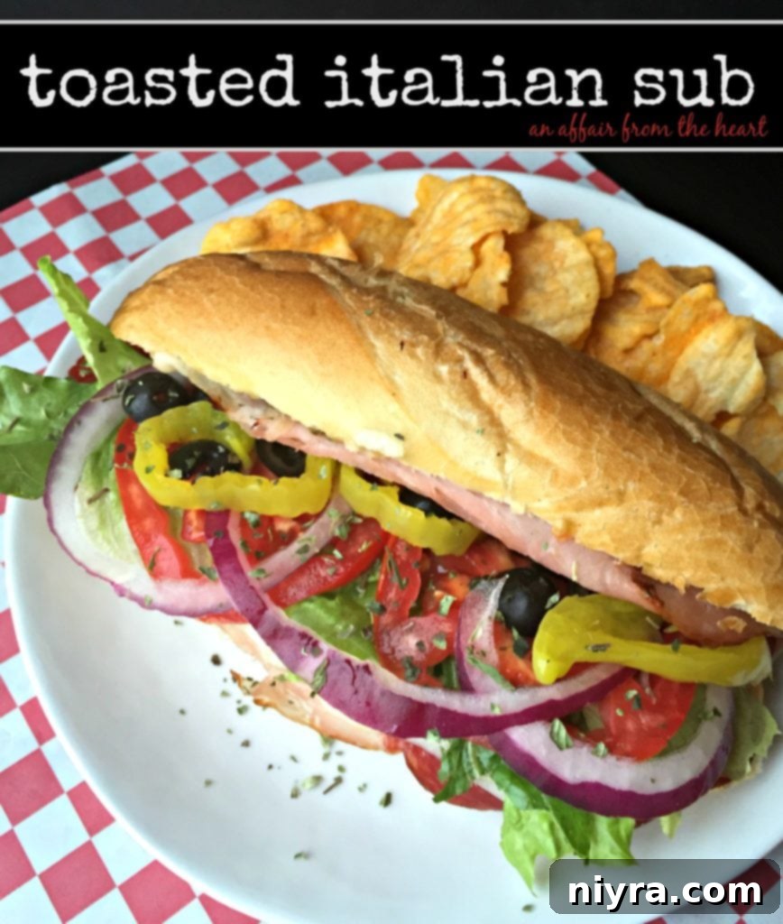 Another view of Toasted Italian Sub Sandwiches, showcasing their deliciousness
