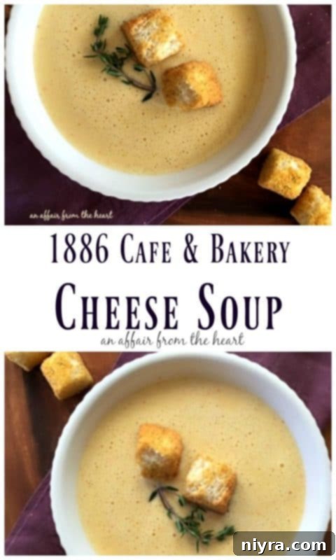 1886 Cafe & Bakery Cheese Soup - An Affair from the Heart