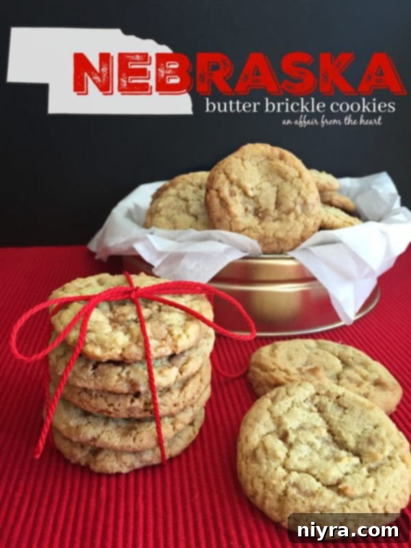 Butter Brickle Cookies, a classic Nebraska-inspired treat