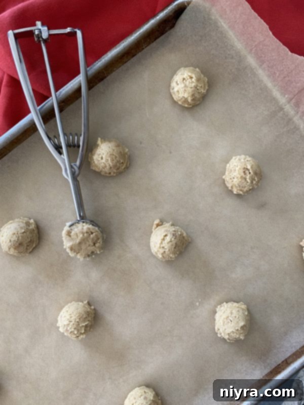 Cookie dough with Heath Bits 'O Brickle Toffee Bits folded in