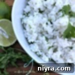 overhead of Cilantro Lime Rice