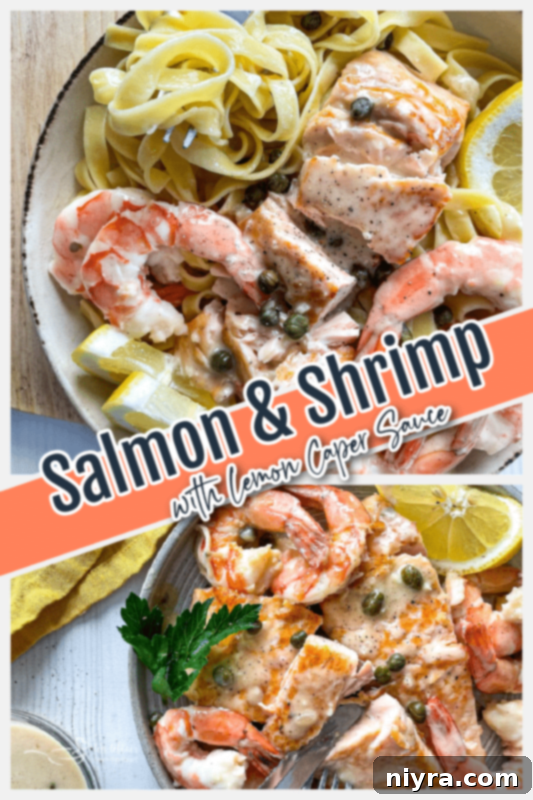 Pan-Seared Salmon and Shrimp in Lemon Caper Sauce 10 Graphic for salmon with lemon caper sauce