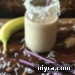 Nutty Monkey Smoothie - A delightful blend of banana, almond, and coconut.