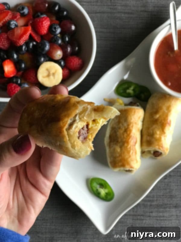 Southwestern Sausage Brunch Roll-Ups
