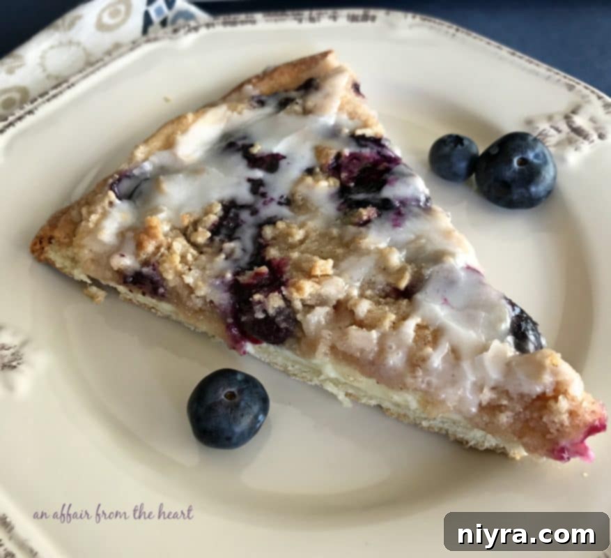 Blueberry Streusel Dessert Pizza