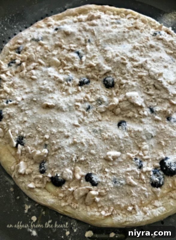 Blueberry Streusel Dessert Pizza