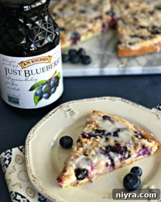 Blueberry Streusel Dessert Pizza