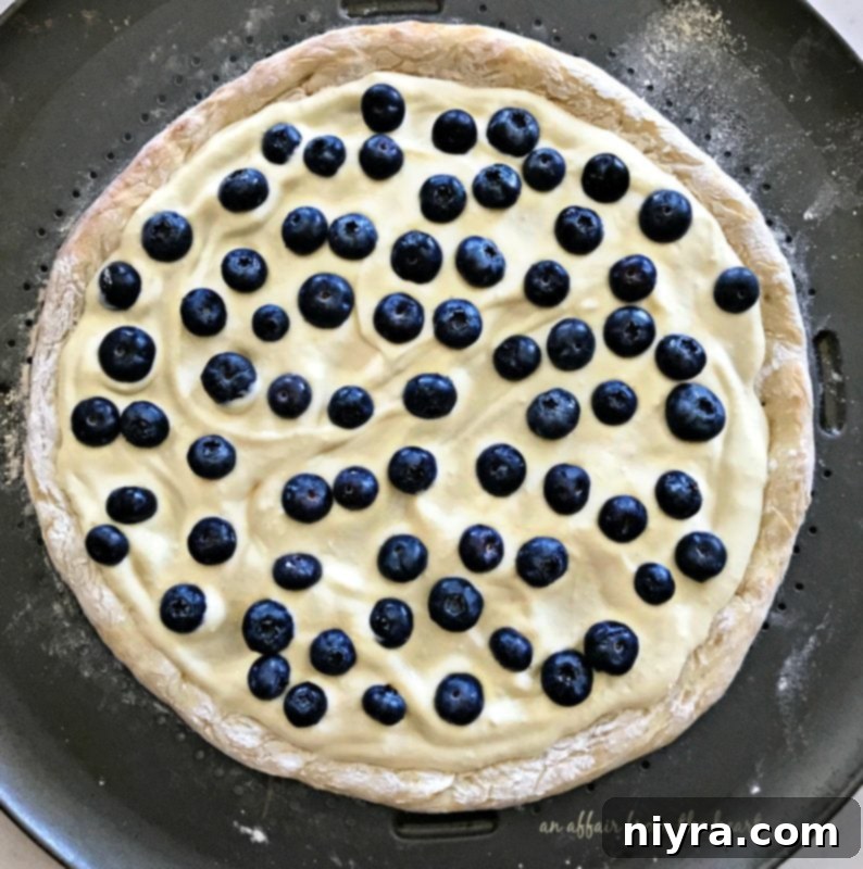 Blueberry Streusel Dessert Pizza