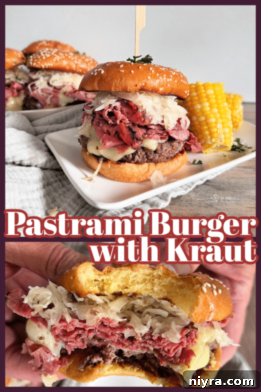 Pastrami Burger with Kraut from An Affair from the Heart